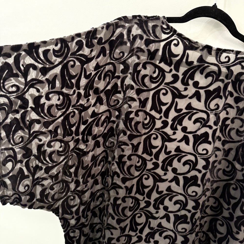 Olive Silk Sheer Kimono by Winter Kate - Picture 7 of 8
